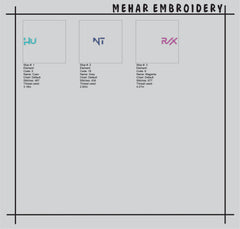Huntrx Embroidery Design, Modern Gradient Text Art, 8 Formats 8 Sizes