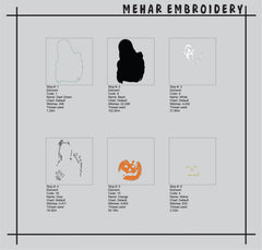 Ghostface Pumpkin Embroidery, Scream Halloween Machine File