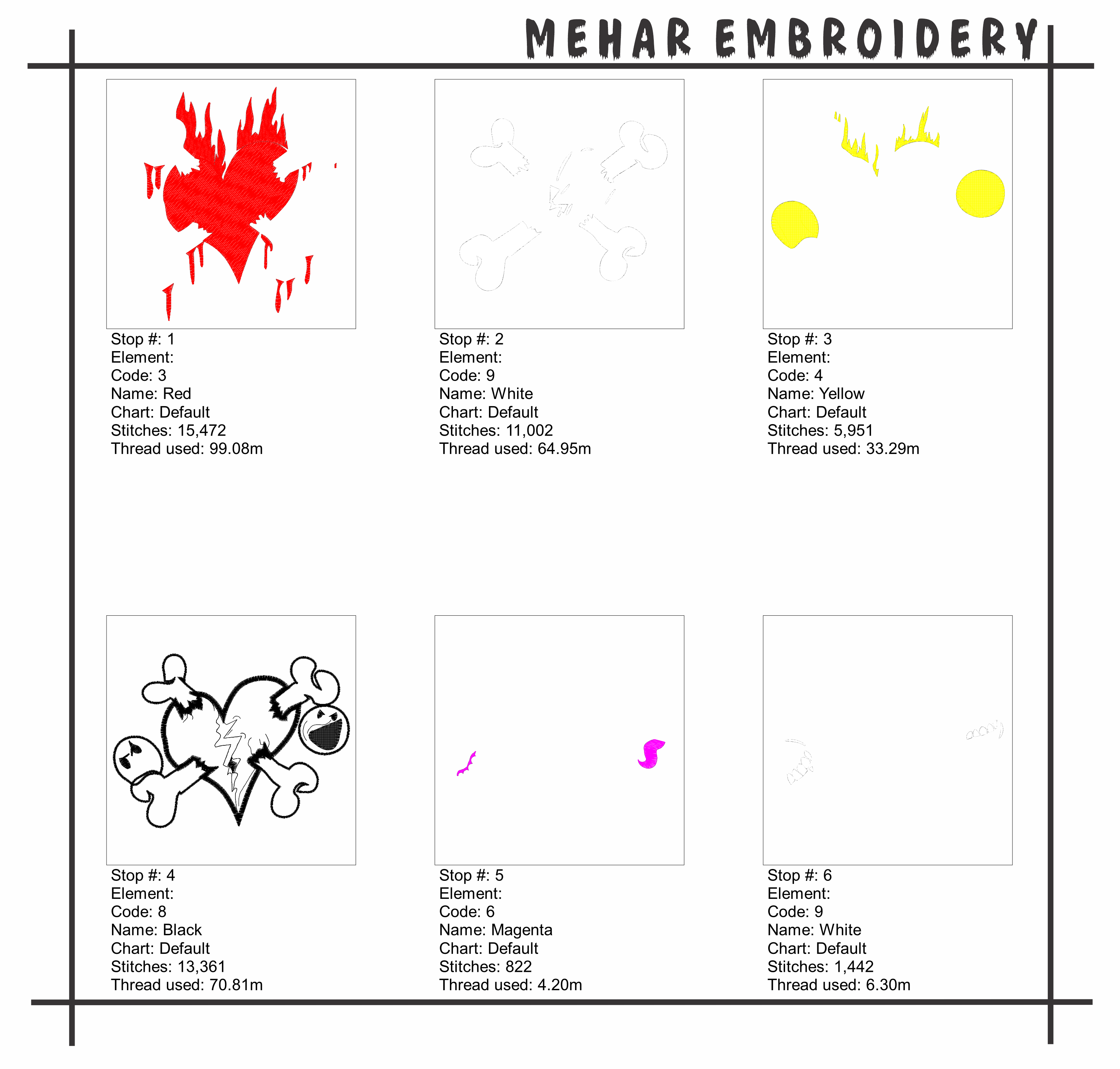 Broken Heart Crossbones Embroidery, Edgy Y2K Streetwear Art, 8 Formats Digital Download