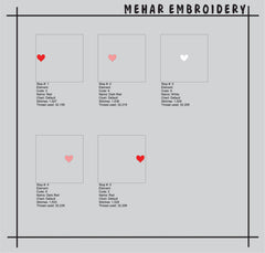 Rainbow Heart Row – Vibrant Valentine’s Day Embroidery Design