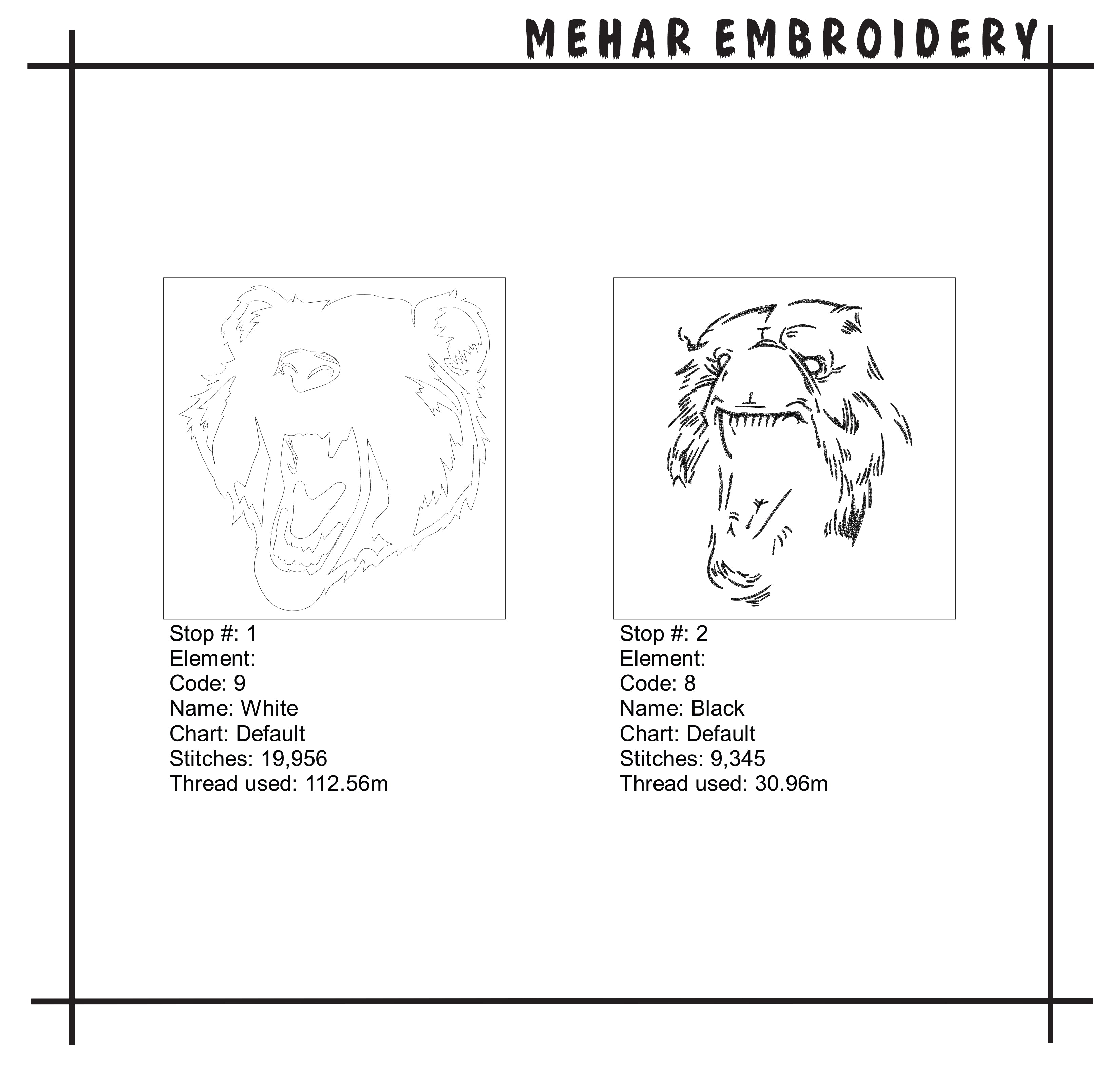 Angry Grizzly Bear Embroidery Design - Roaring Wild Animal Digital File