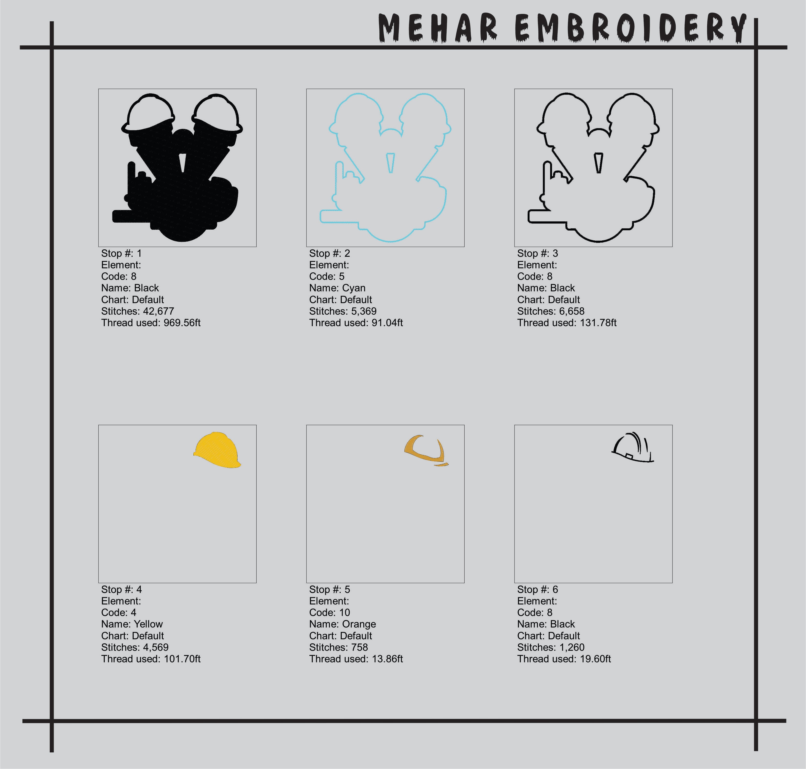 Chopper Engineer Embroidery Design, V-Twin Engine, 8 Sizes