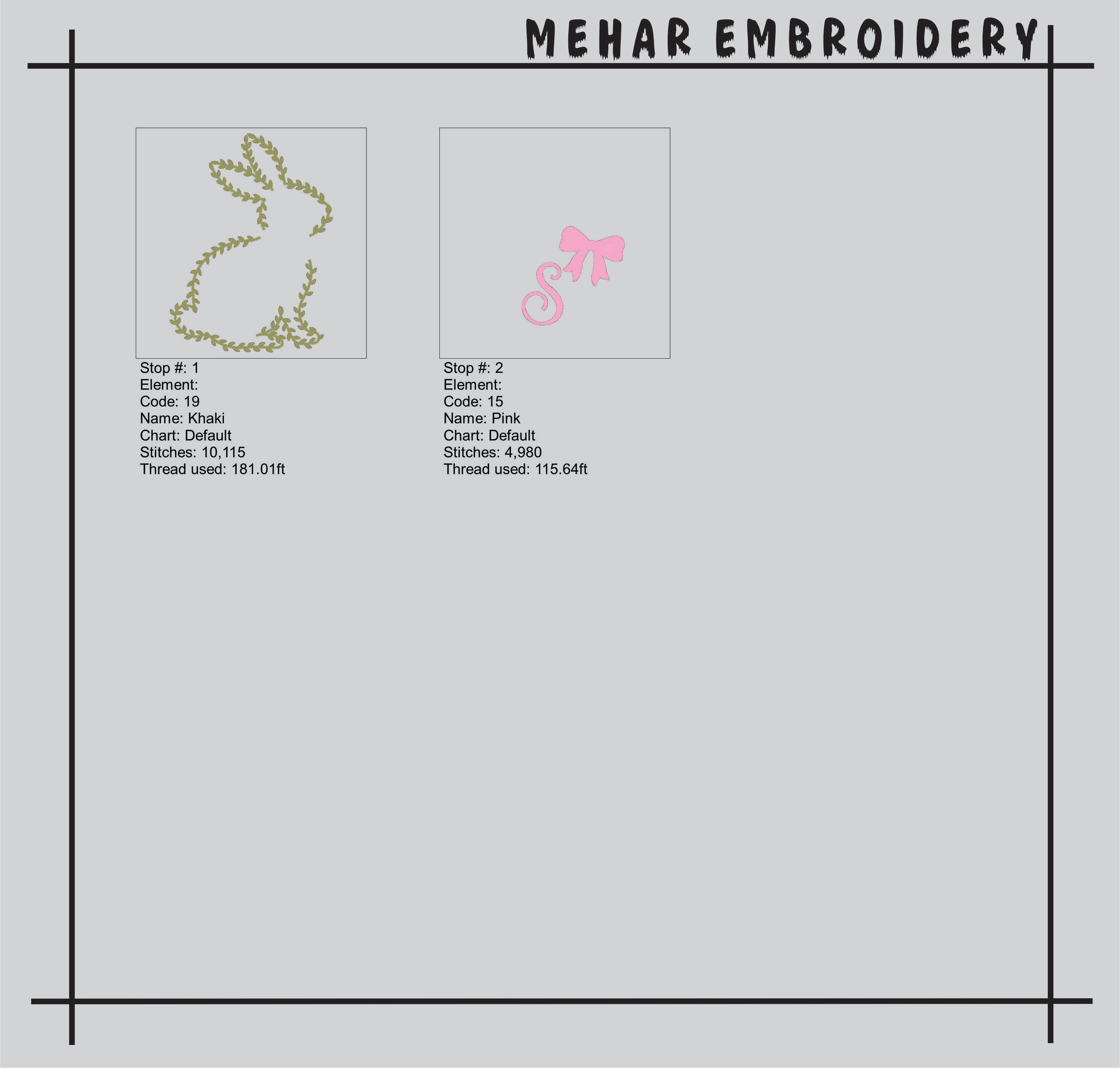 Floral Bunny Outline Embroidery – Spring Blossom Easter Rabbit Digital Machine Design