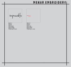 Impossible / Possible Machine Embroidery Design - 8 Sizes Included