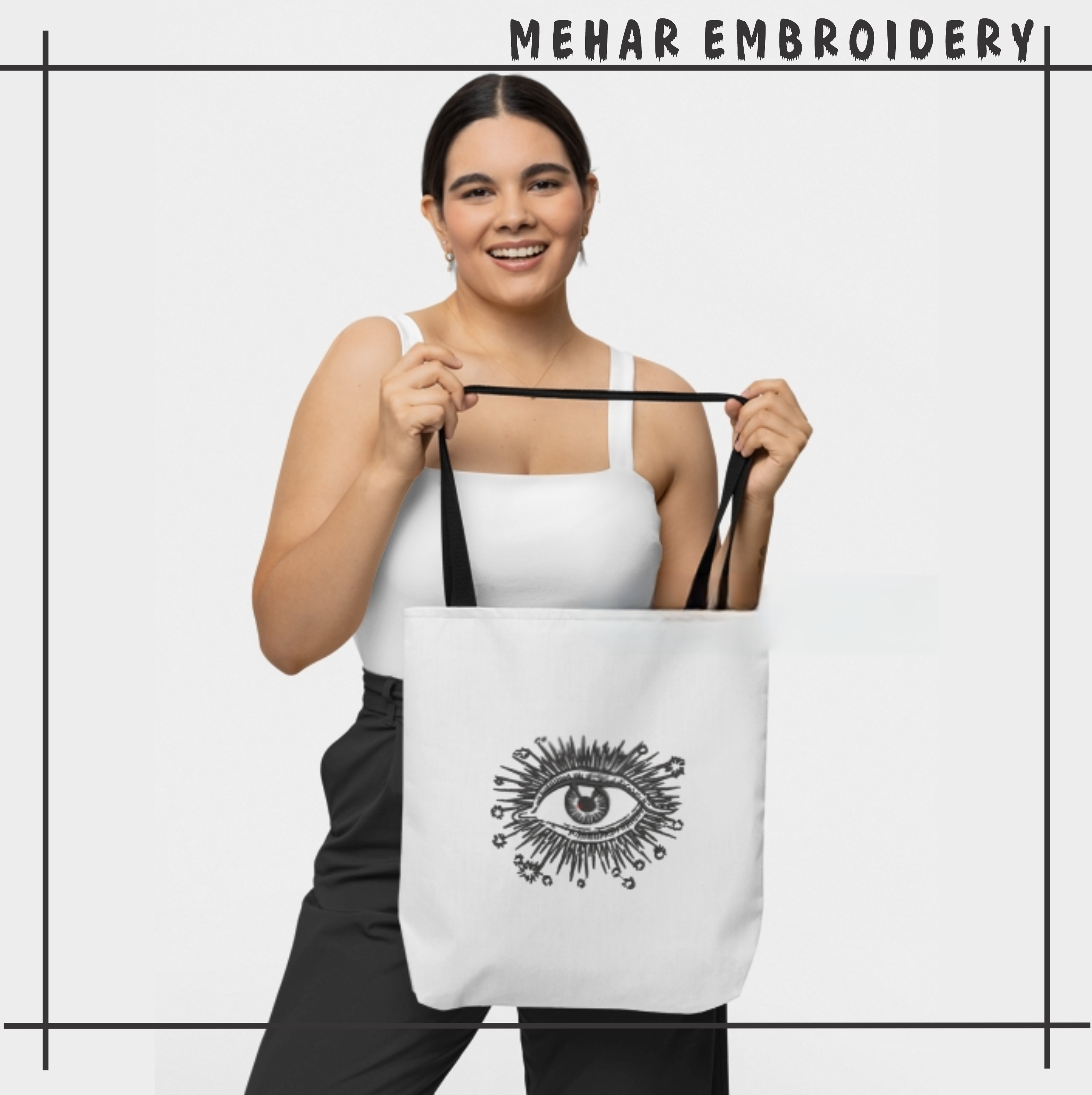 Evil Eye Embroidery Design, Mystic All Seeing Eye Machine File