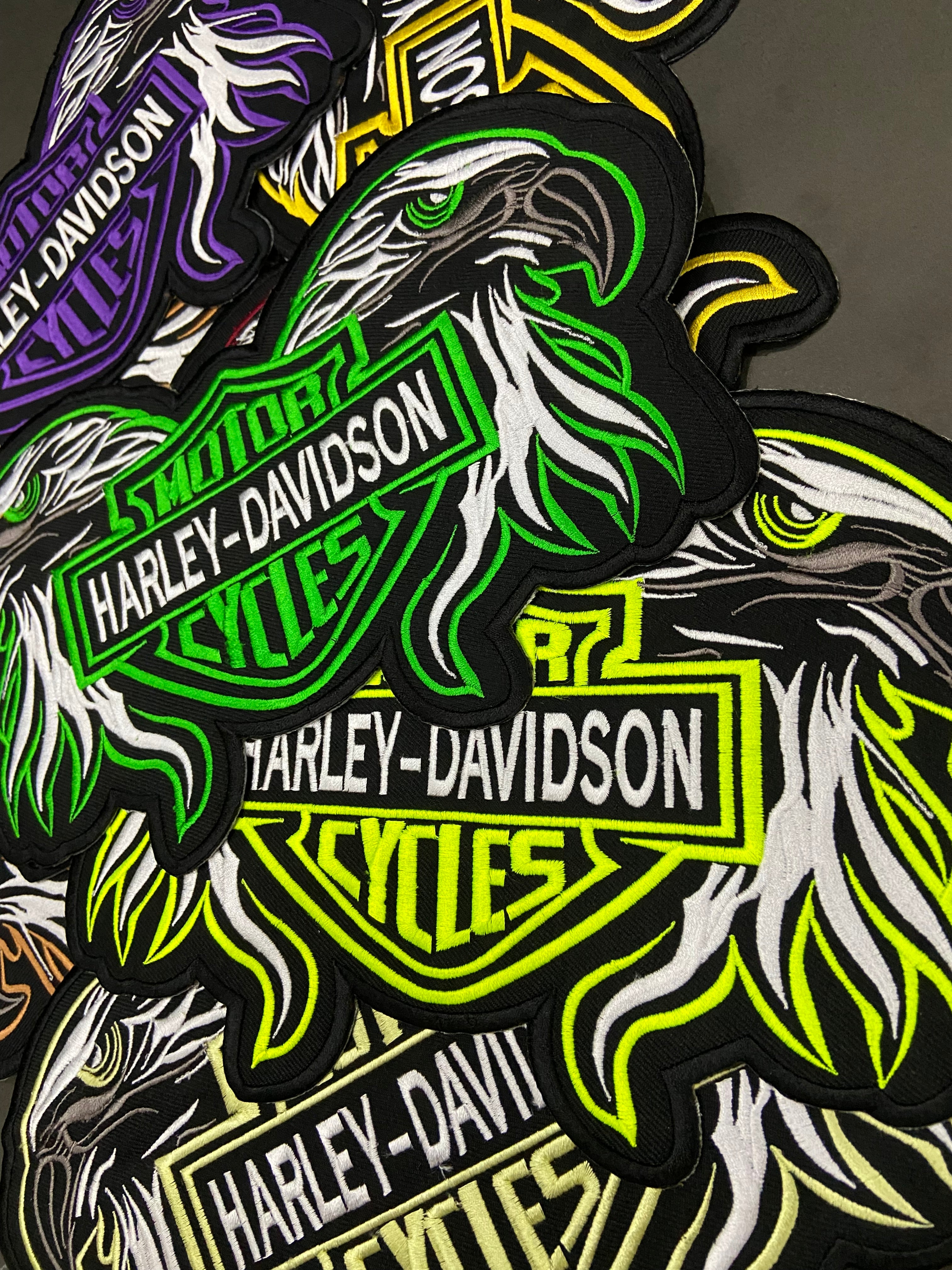 Double Eagle Harley-Davidson Embroidered Patch | Large 12-Inch Biker Vest Back Badge
