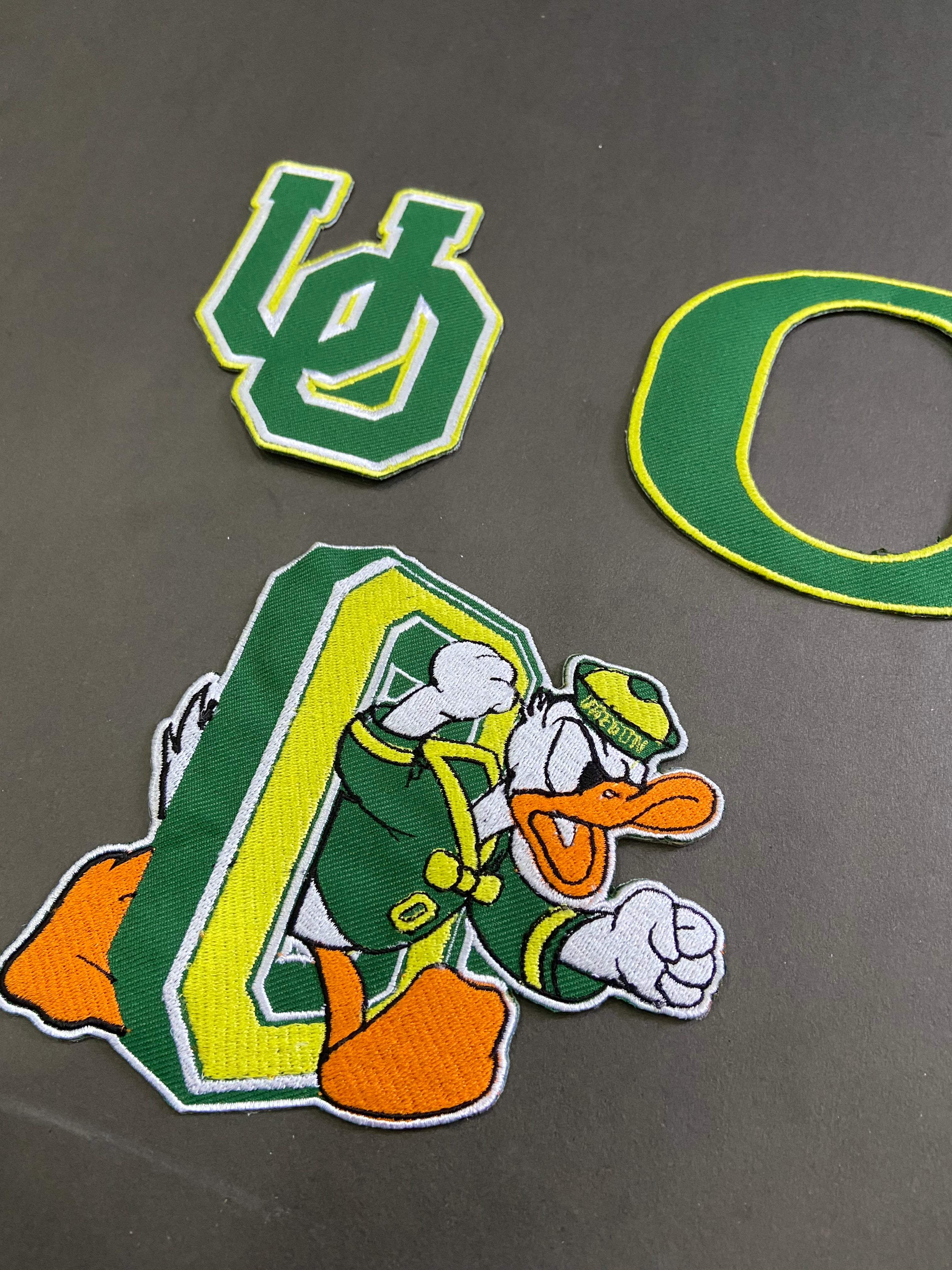 Donald Duck & Letter Patch Collection – Premium Green-Themed Embroidered Set