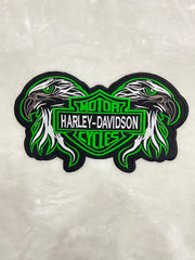Double Eagle Harley-Davidson Embroidered Patch | Large 12-Inch Biker Vest Back Badge