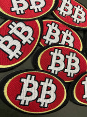 Bitcoin Logo Embroidered Patch | Crypto Trader Iron-On Badge