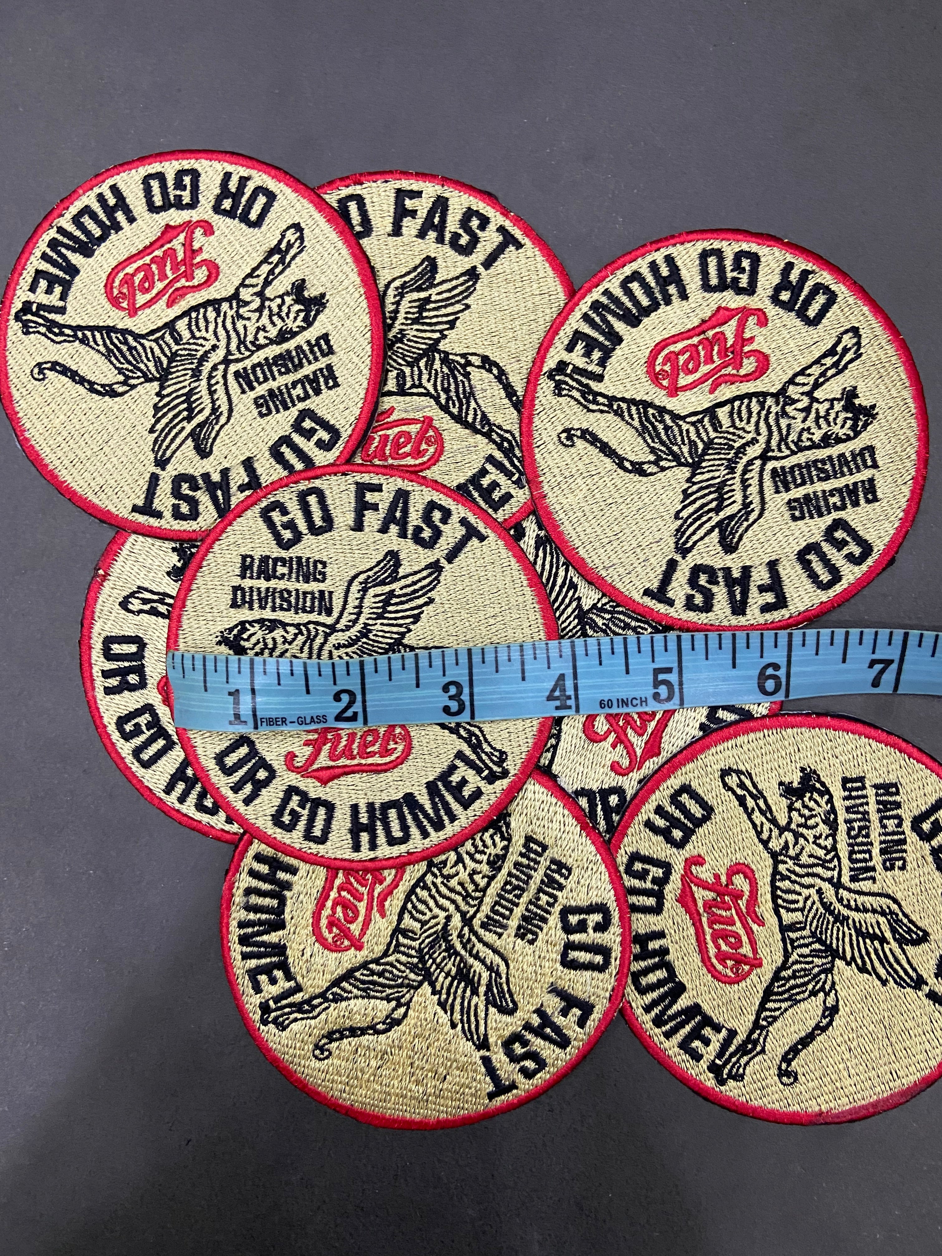Go Fast Go Home Embroidered Patch | Sphere & Rectangle Morale Badge