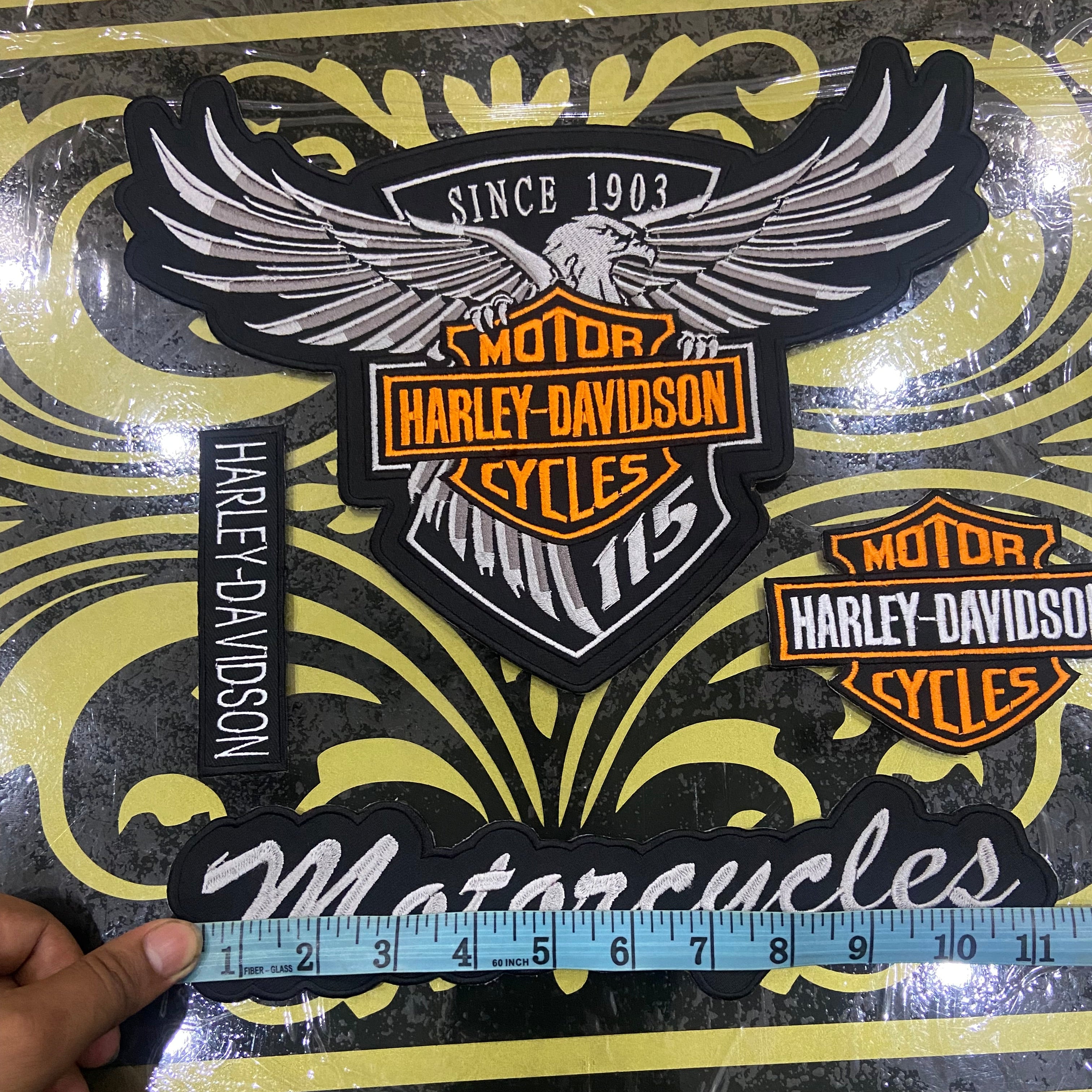 Harley-Davidson Eagle Full-Panel Set | 4-Piece Custom Vest Pack