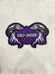 Double Eagle Harley-Davidson Embroidered Patch | Large 12-Inch Biker Vest Back Badge