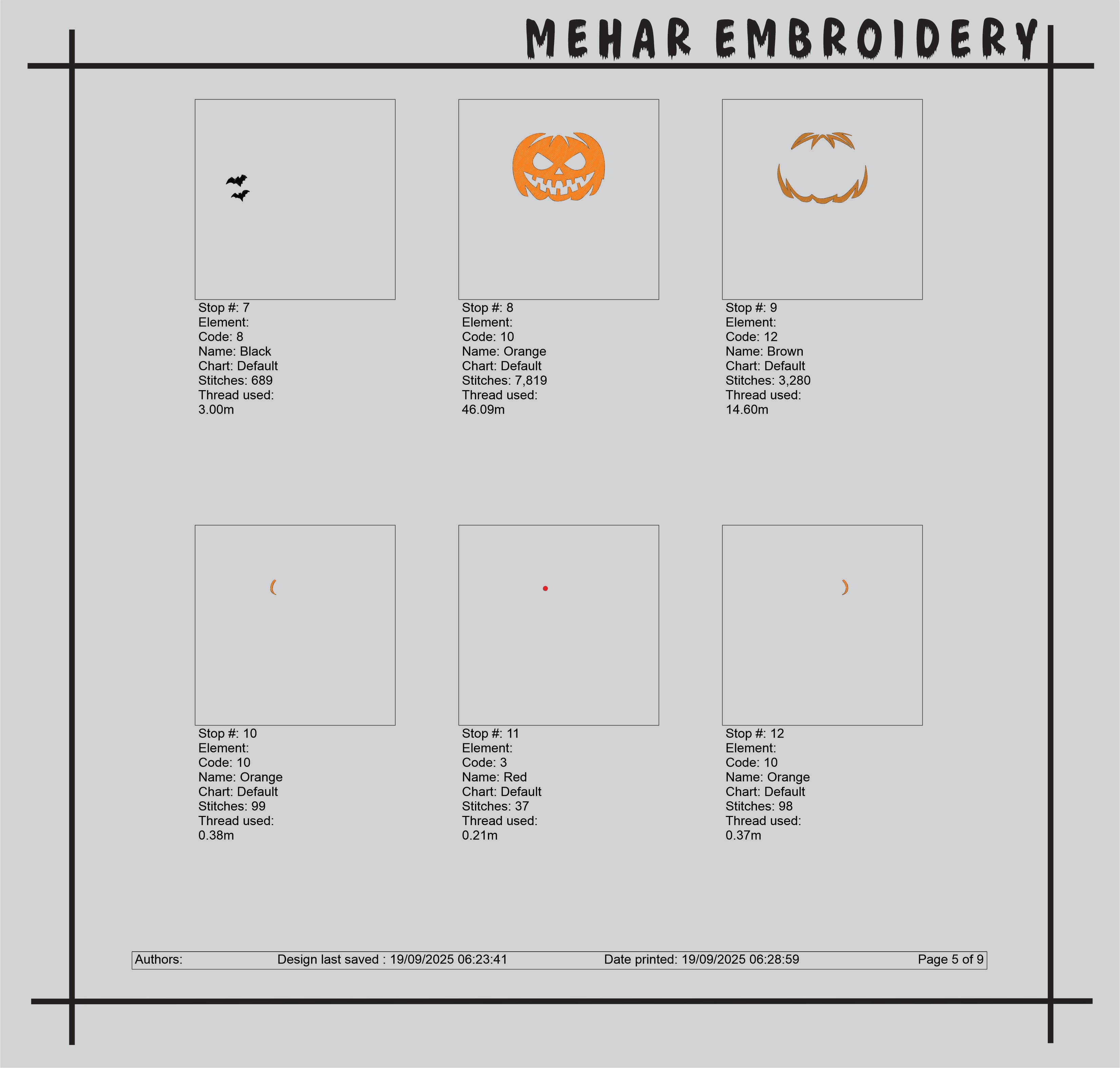 Halloween 2025 Embroidery Design, Jack O' Lantern Digital File