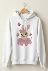 Easter Bunny Girl Embroidery Design, Tutu Bunny Machine File, Spring Butterflies (Digital Download)