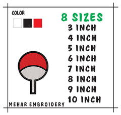 Anime Symbol Embroidery Bundle, Ninja Cloud and Fan Machine Embroidery File