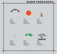 Miyagi-Do Karate Embroidery Design, Bonsai Tree Machine Embroidery File