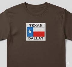 Texas Dallas Flag Embroidery Design, Lone Star State Digital Pattern, Instant Download Files