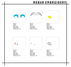 Trippy Cartoon Face Embroidery, Psychedelic Eyes Machine Design, 8 Formats 6 Sizes
