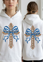 Christian Easter Cross Embroidery: Spring Flower Crucifix Design for Machine Stitching and Sublimation.