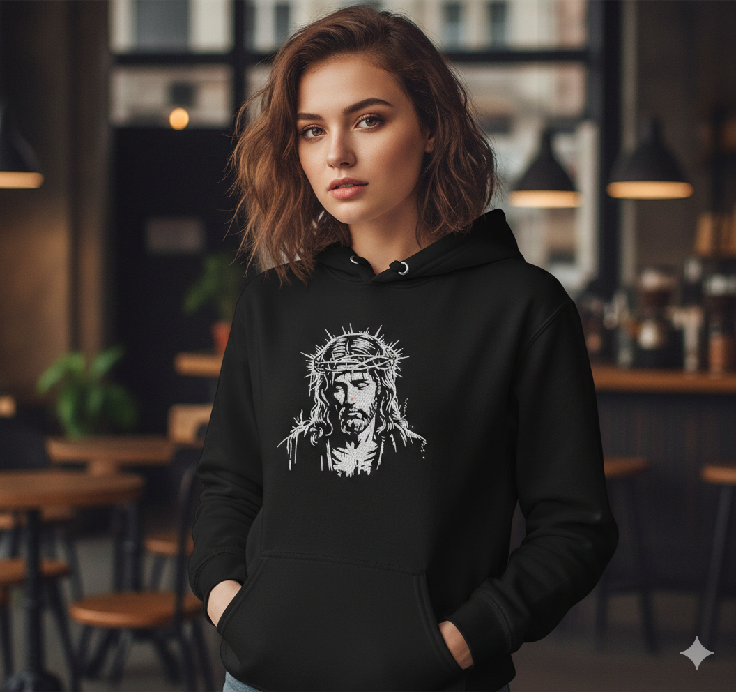 Jesus Crown of Thorns Embroidery, Christian Christ Machine File