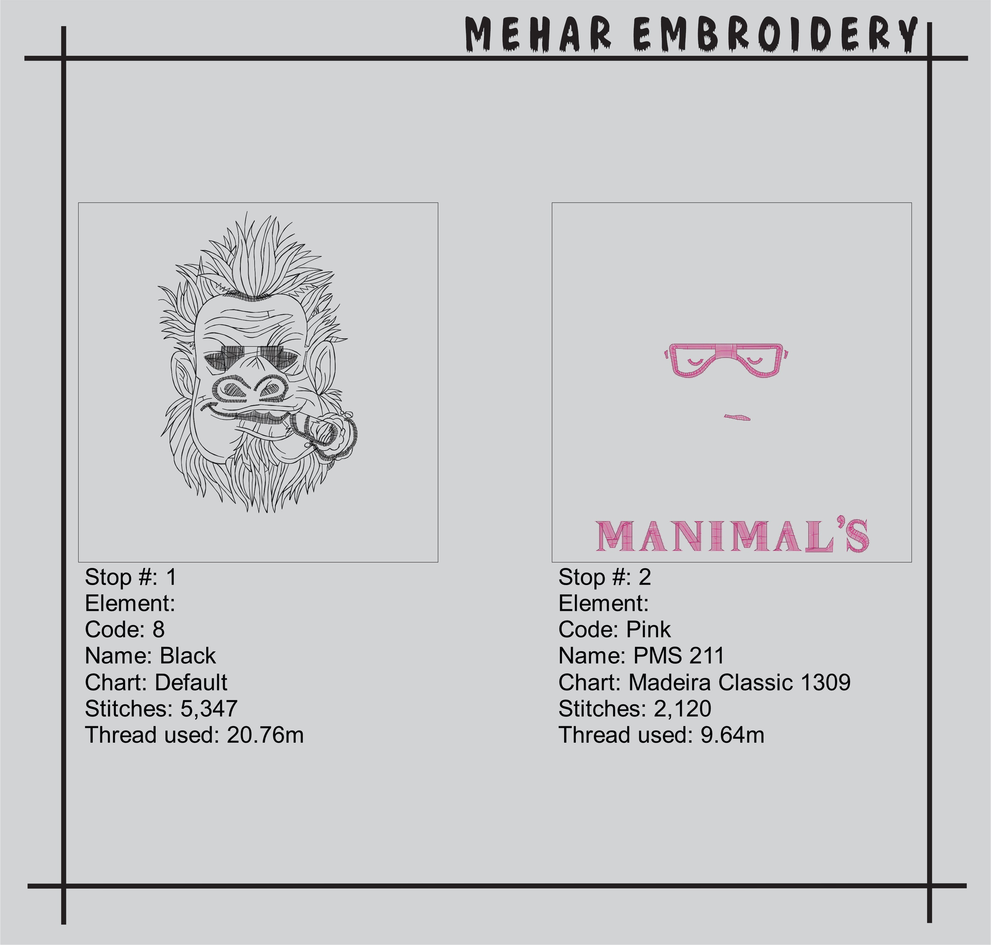 Biker Gorilla Embroidery Design, Motorcycle Ape Machine Embroidery File
