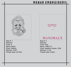 Biker Gorilla Embroidery Design, Motorcycle Ape Machine Embroidery File