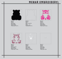 Pink Panther Thug Life Machine Embroidery Design - 8 Sizes & Multiple Formats