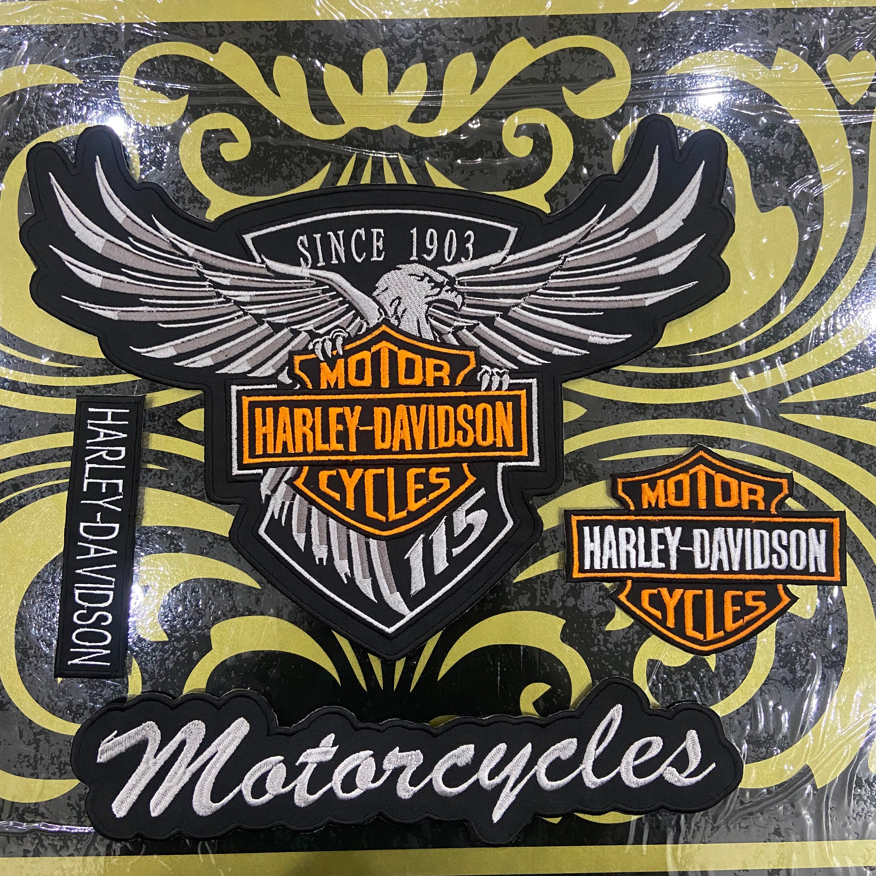 Harley-Davidson Eagle Full-Panel Set | 4-Piece Custom Vest Pack