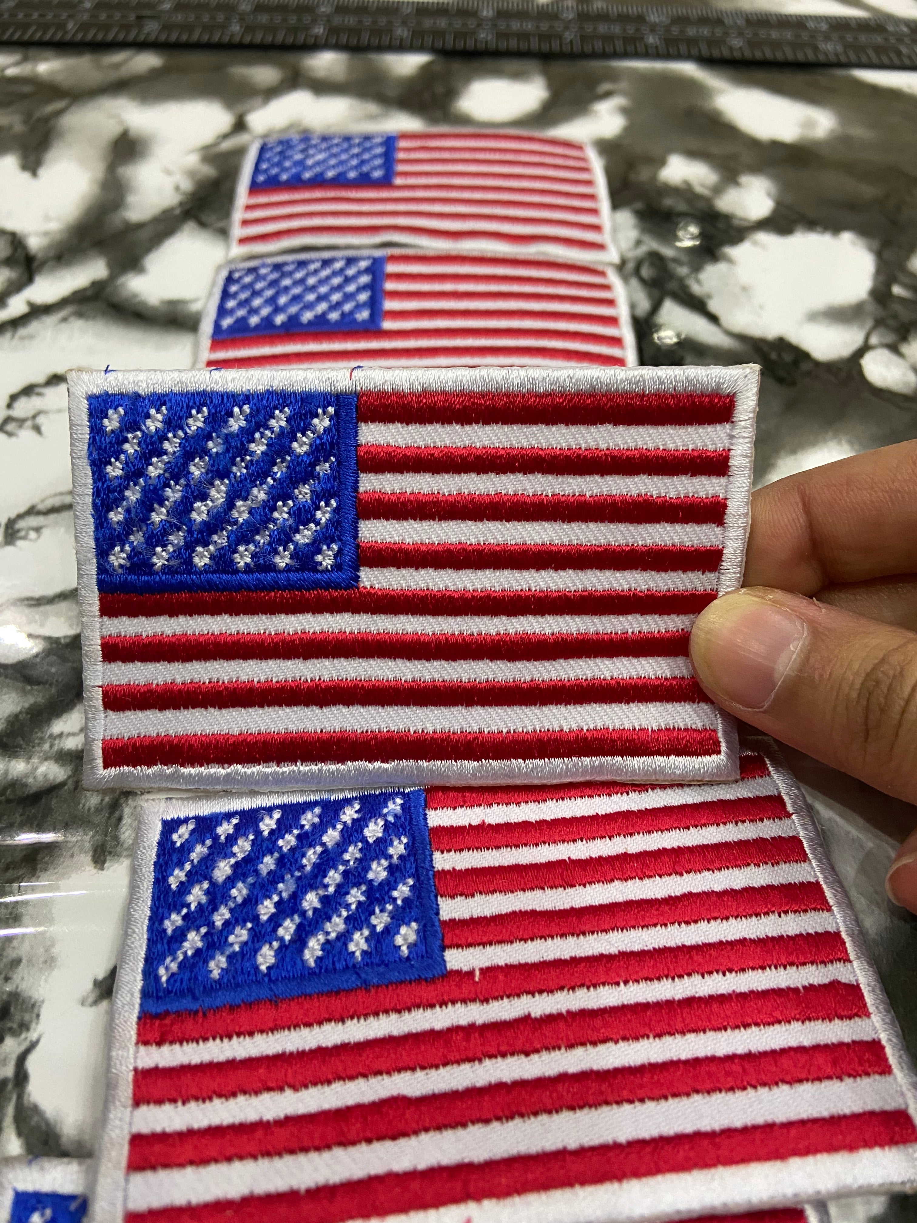US Flag Embroidered Patch – Premium American Flag Biker & Uniform Applique