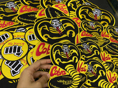 Cobra Kai Karate Kid Patches – Strike Hard No Mercy – Pick Your Size