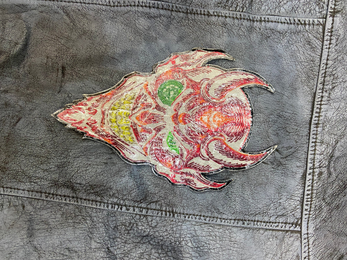 Large Devil Illuminati Face Iron-On Back Patch | Occult & Mystic Applique