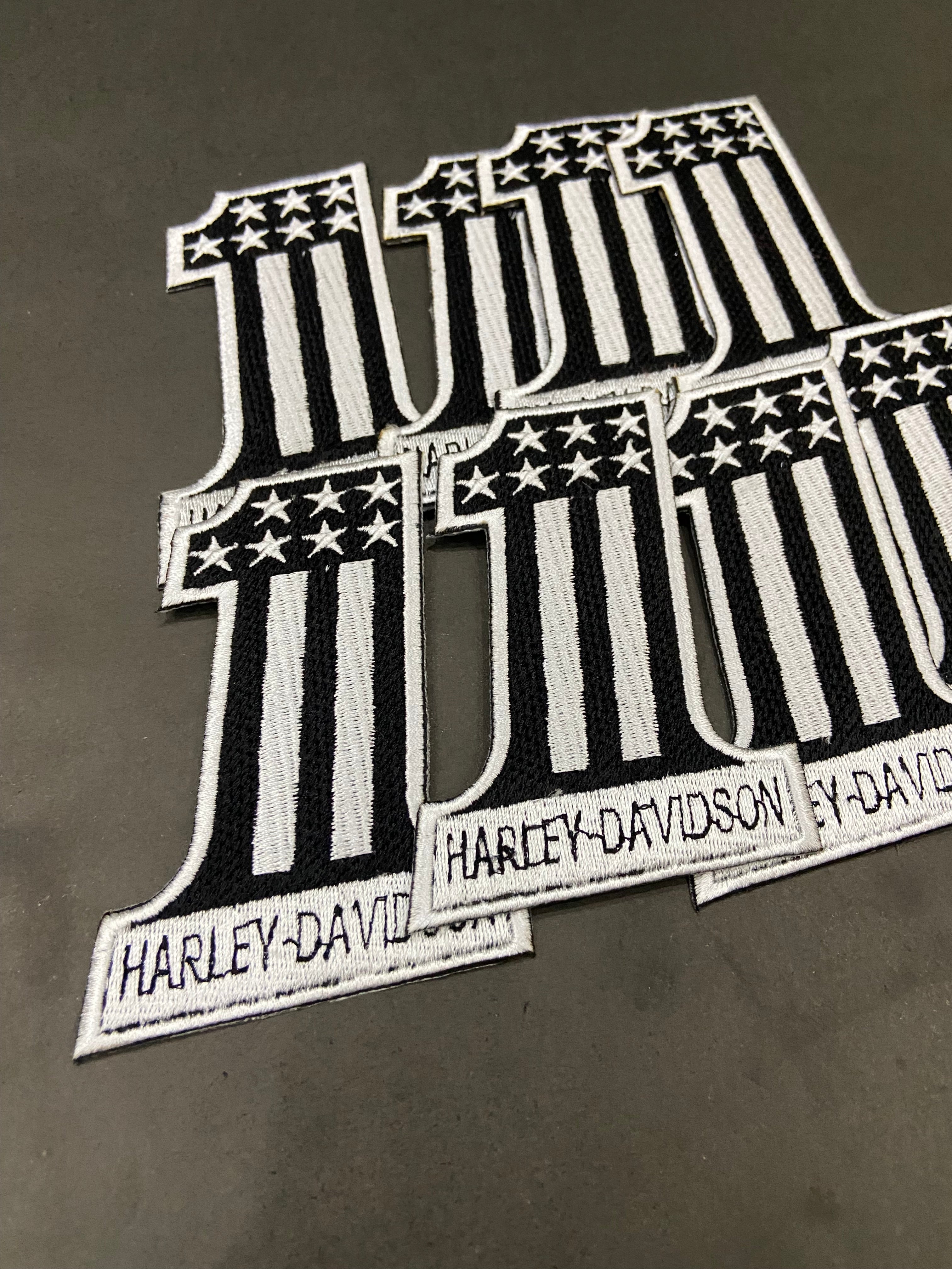 Harley-Davidson #1 American Flag Patch | 4-Inch Patriotic Number One Embroidered Biker Badge
