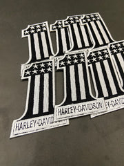 Harley-Davidson #1 American Flag Patch | 4-Inch Patriotic Number One Embroidered Biker Badge