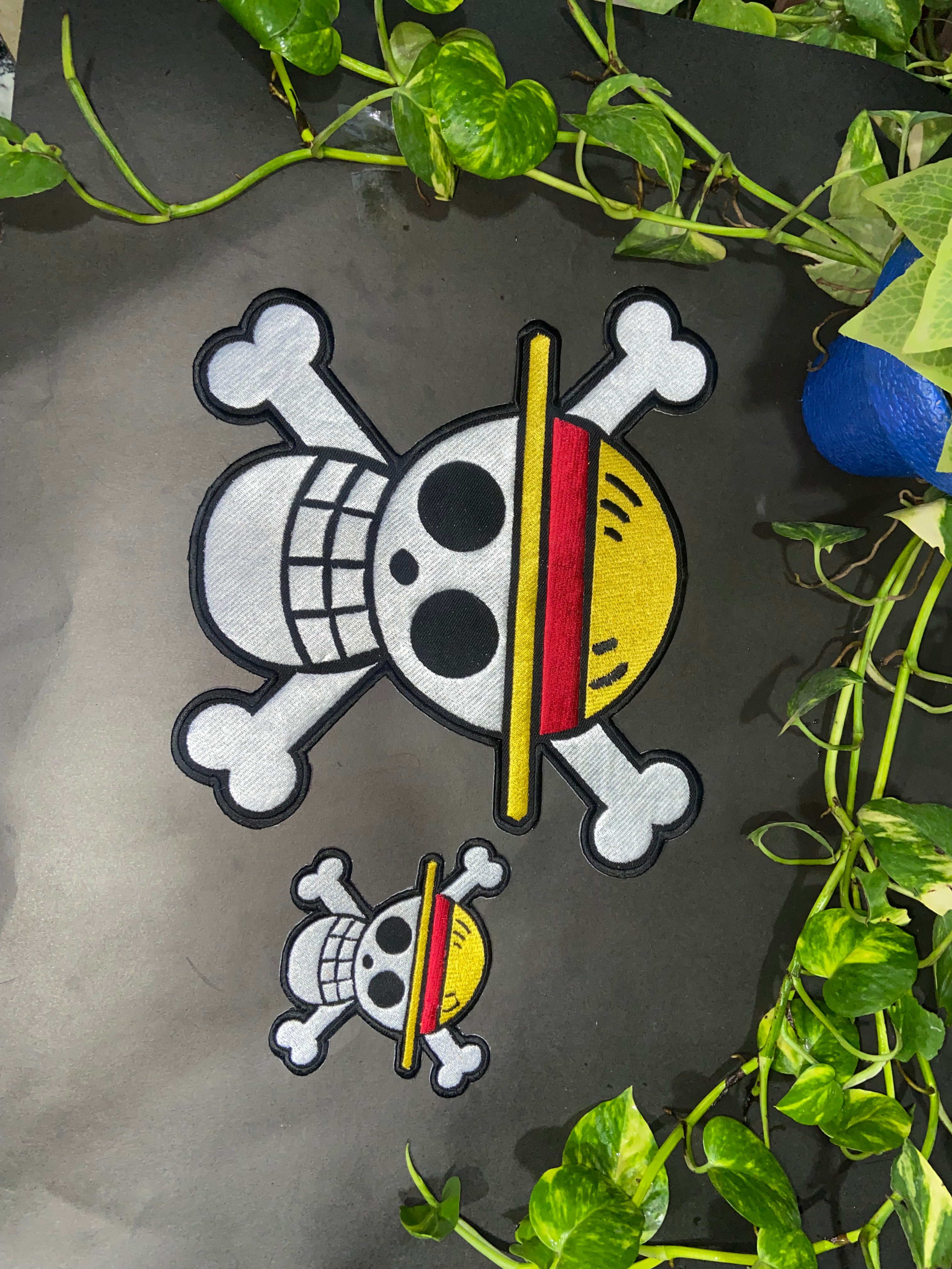 Straw Hat Pirates Patch: Anime Skull & Crossbones - Iron-on or Sew-on