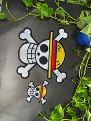 Straw Hat Pirates Patch: Anime Skull & Crossbones - Iron-on or Sew-on