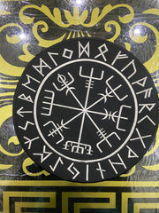 Viking Compass Vegvisir Back Patch | Valhalla Biker Vest & Norse Mythology Applique