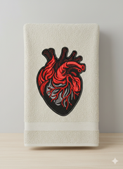 Anatomical Heart Embroidery Design, Human Heart PES, 16 Sizes BX File