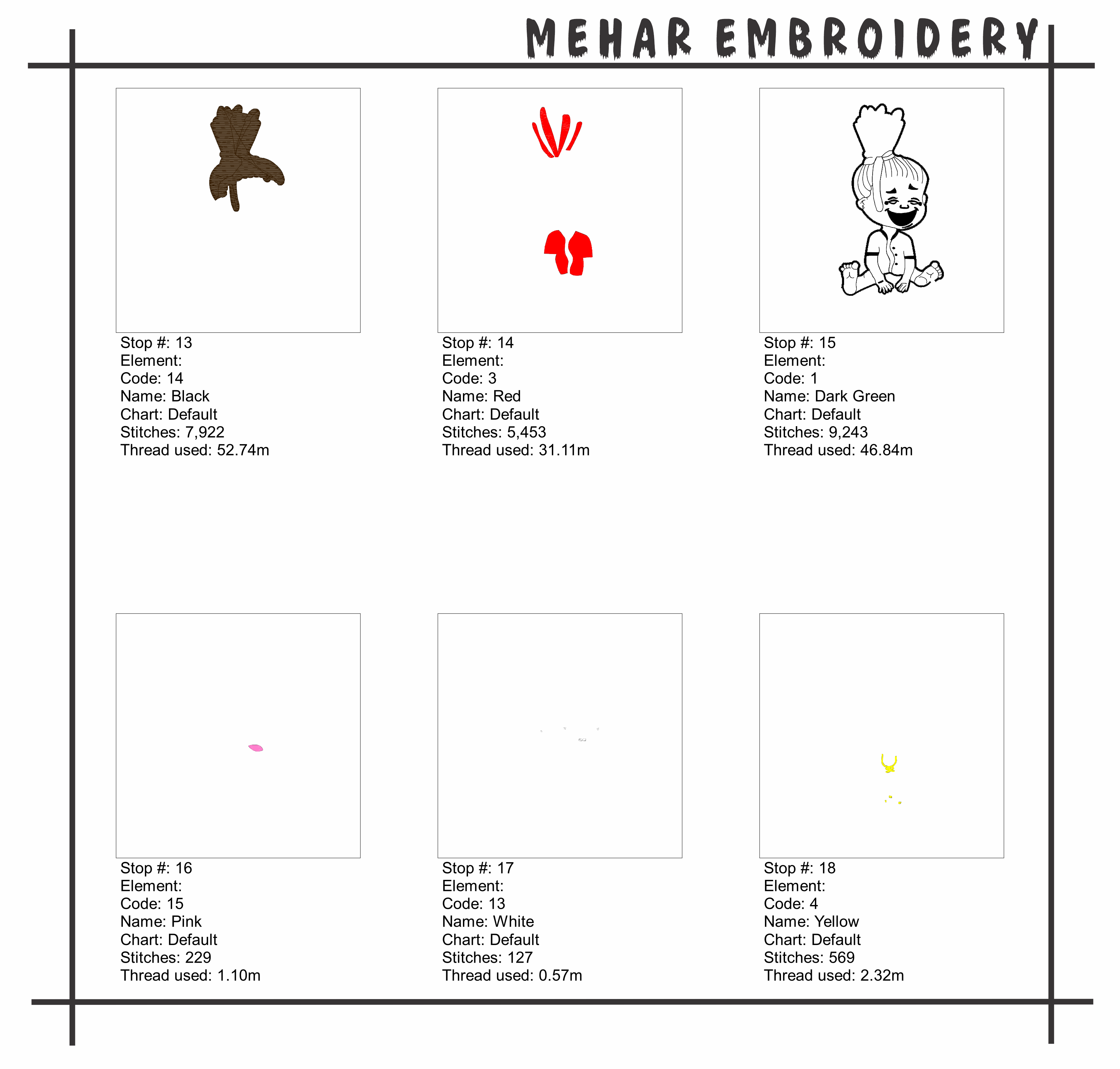 Urban Boy Cartoon Embroidery Design, 8 Sizes & 8 Formats
