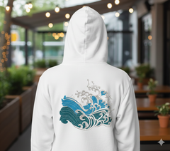Japanese Wave Embroidery Design, Ocean Art (Digital File)