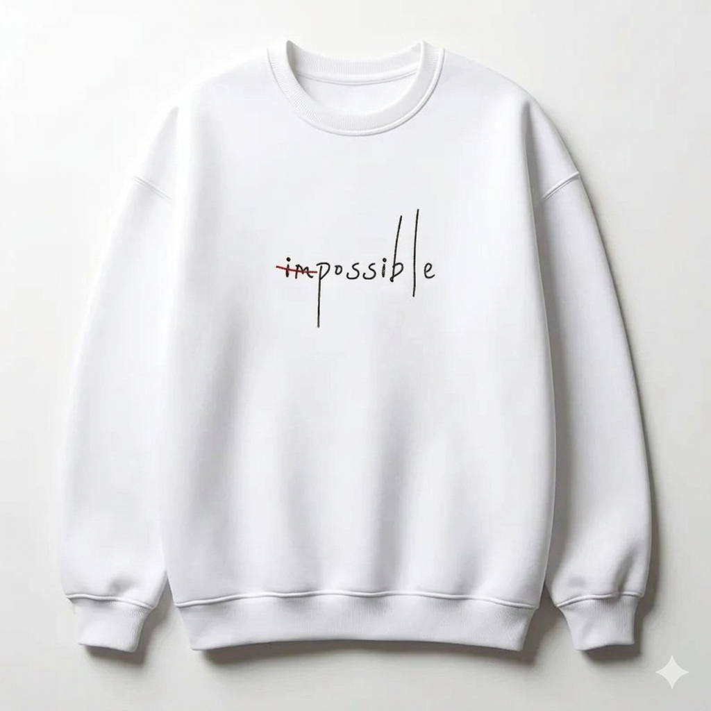 Impossible / Possible Machine Embroidery Design - 8 Sizes Included