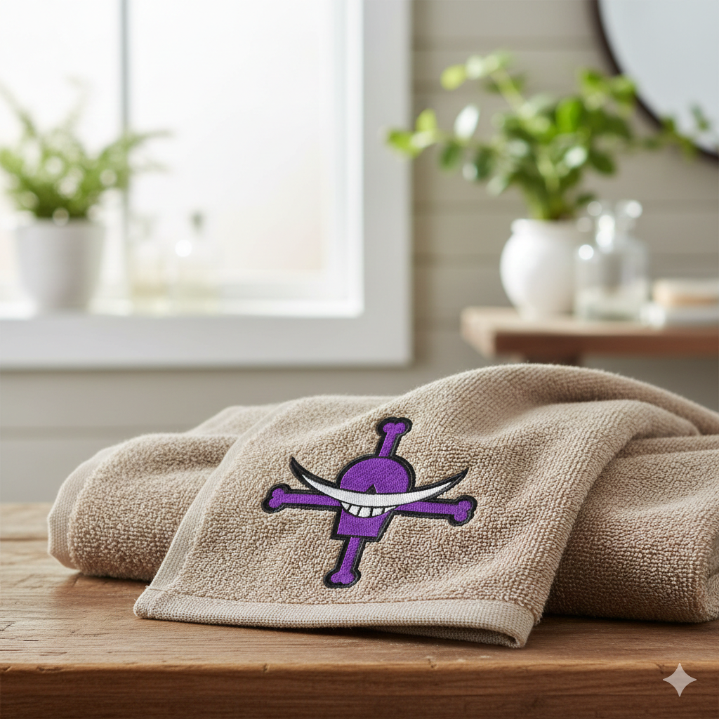 Purple Jolly Roger Embroidery Design - Pirate Skull Machine File - 8 Sizes 8 Formats
