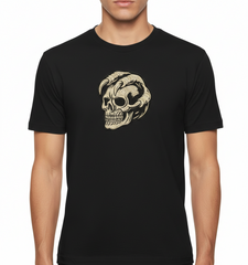 Horned Demon Skull Machine Embroidery Design, Gothic Biker Digital File
