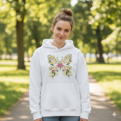 Floral Butterfly Machine Embroidery Design