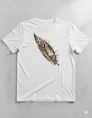 Leopard Eye Feather Embroidery Design, Wild Cat Machine Embroidery File
