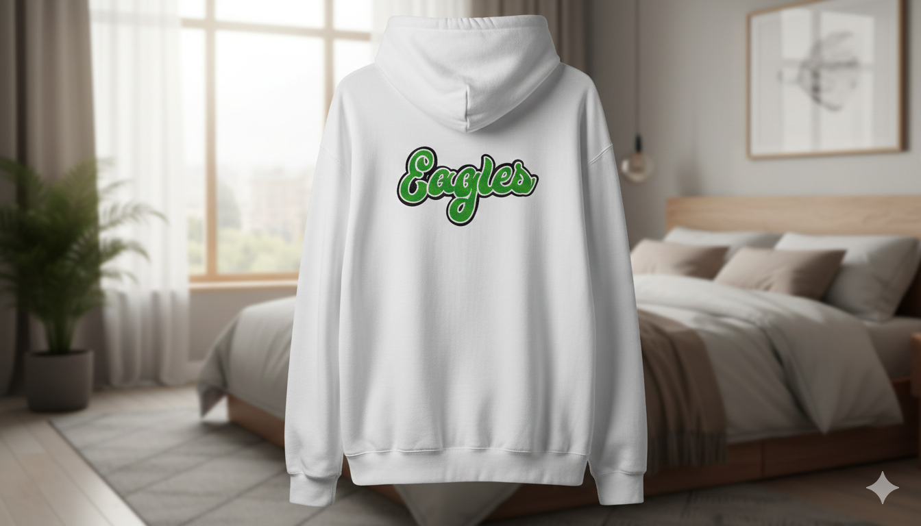 Eagles Script Machine Embroidery Design, Game Day Football Digital File
