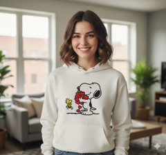 Snoopy Hearts Embroidery Design, Valentine Machine Embroidery File, Dog & Bird Instant Download
