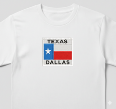 Texas Dallas Flag Embroidery Design, Lone Star State Digital Pattern, Instant Download Files