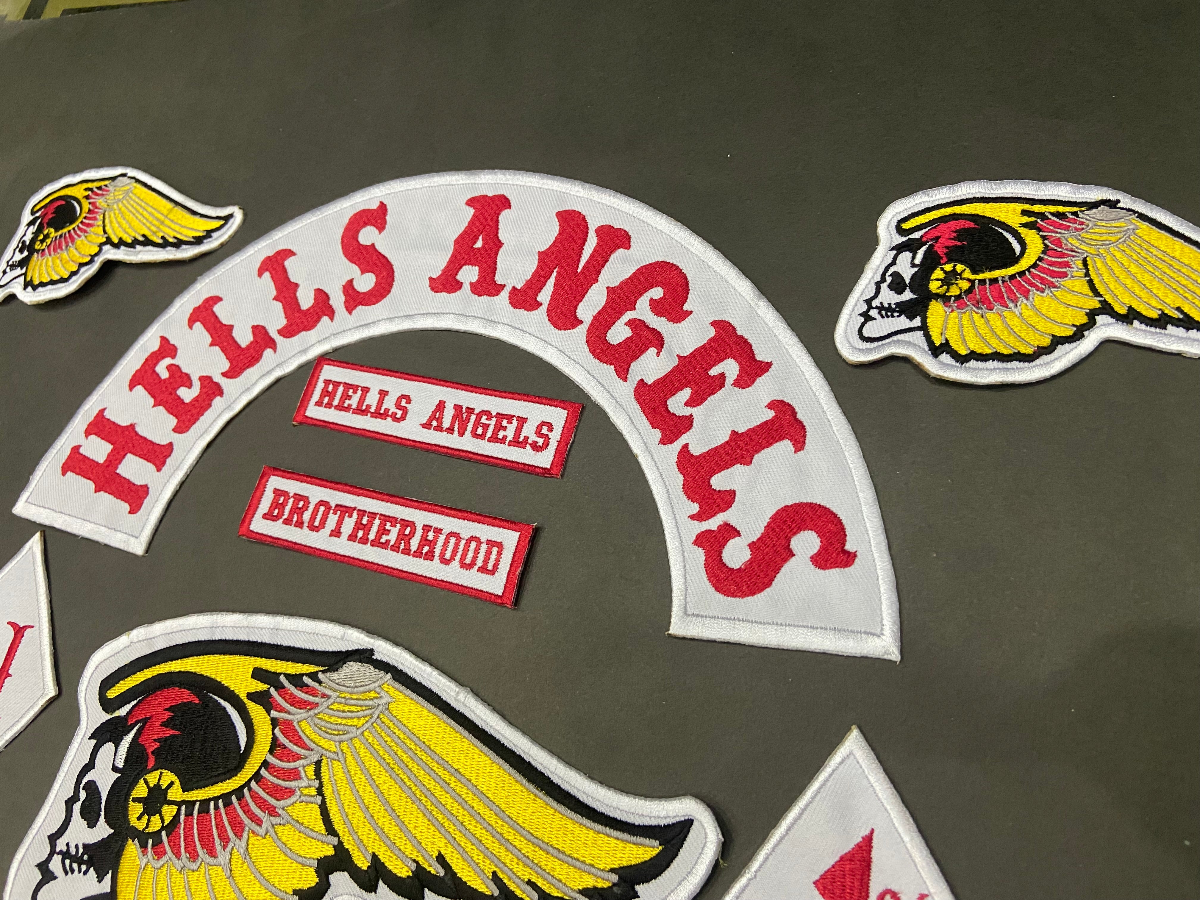 Hells Angels MC Style Embroidery Patch Set – Complete Biker Vest Collection