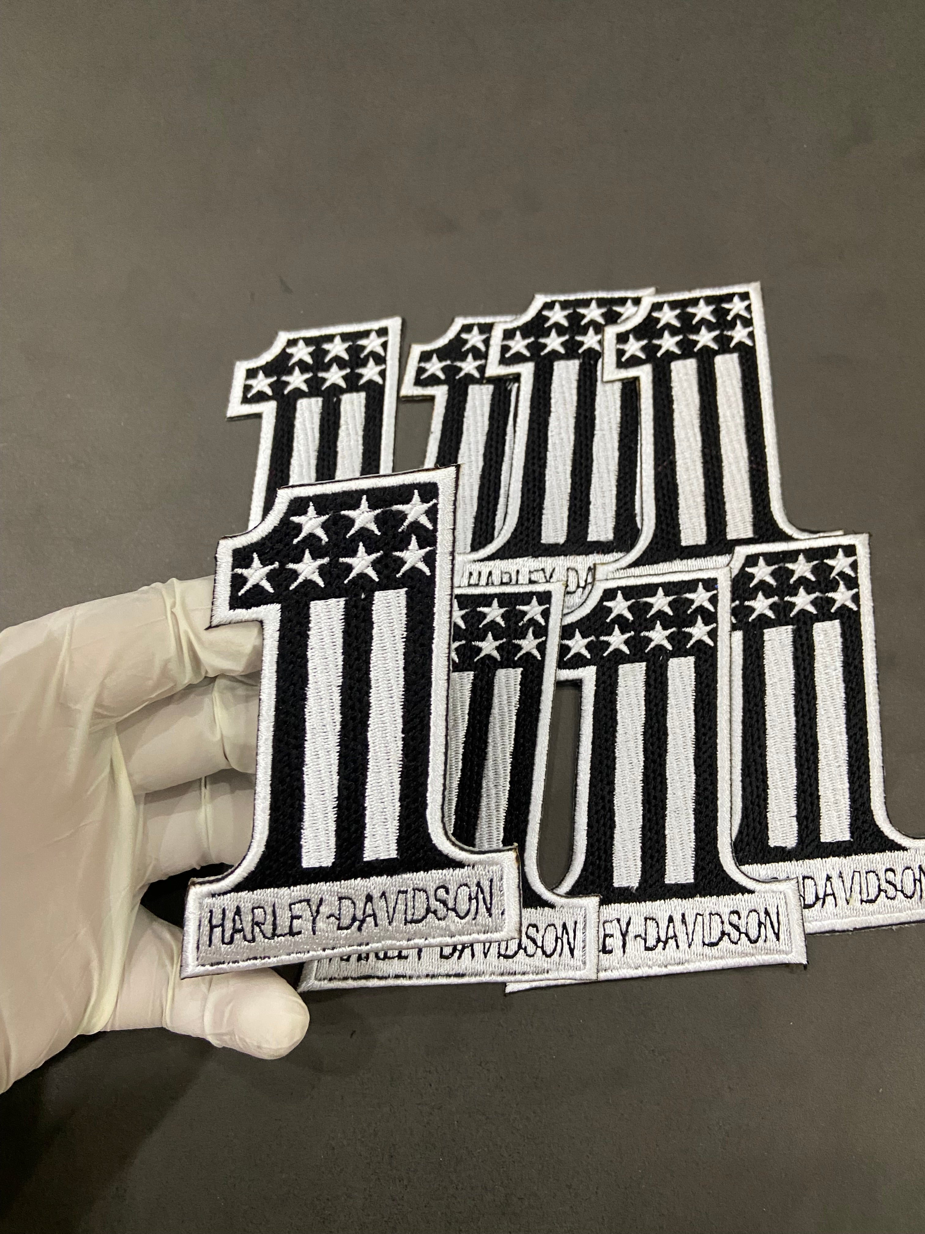 Harley-Davidson #1 American Flag Patch | 4-Inch Patriotic Number One Embroidered Biker Badge