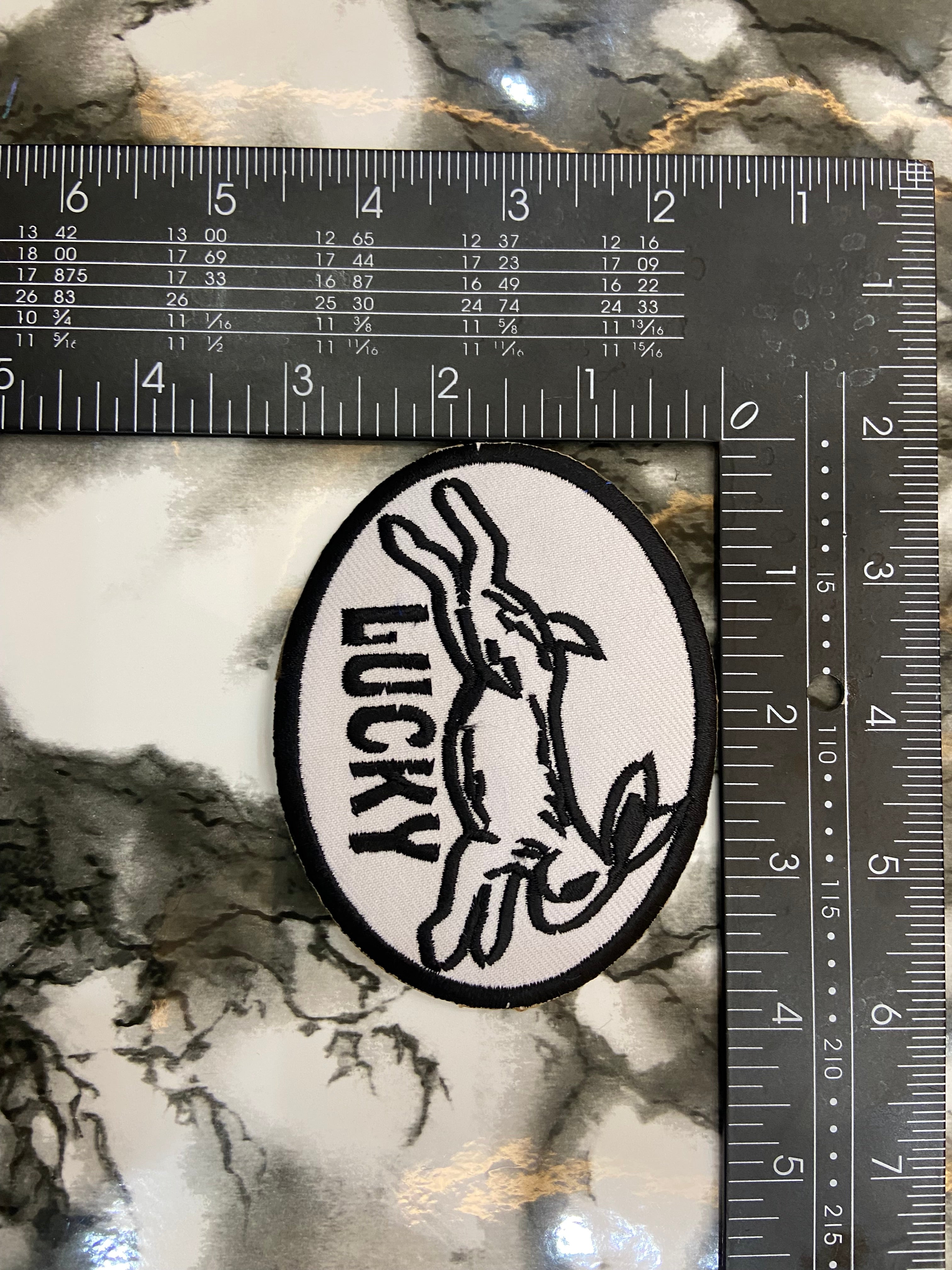 Lucky Rabbit Embroidered Patch – Vintage Racing & Speed Shop Applique